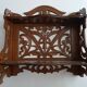 Art Nouveau openwork wooden shelf
