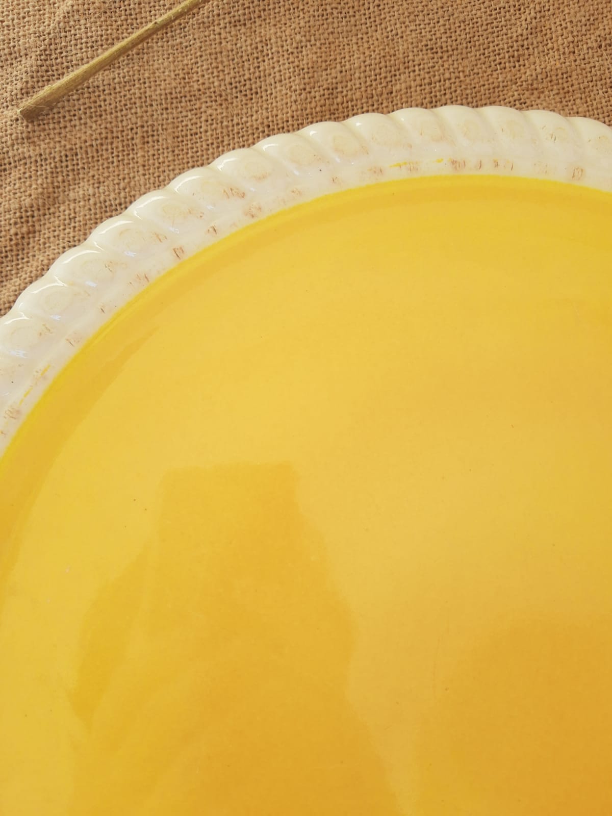 Longwy France Yellow Dessert Service