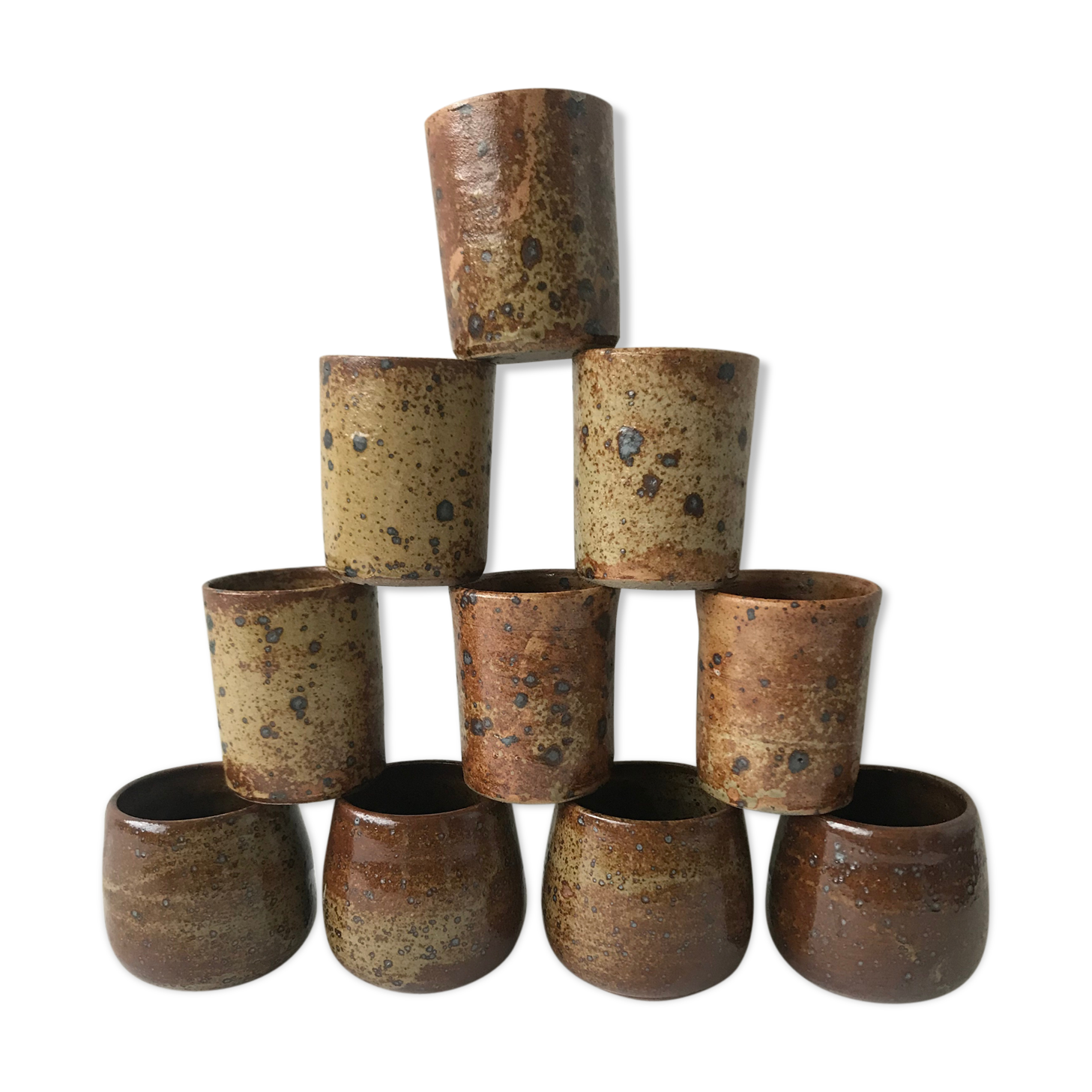 10 cups vintage sandstone