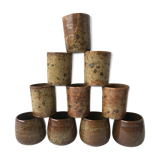 10 cups vintage sandstone