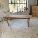 Table de ferme en pin et chêne