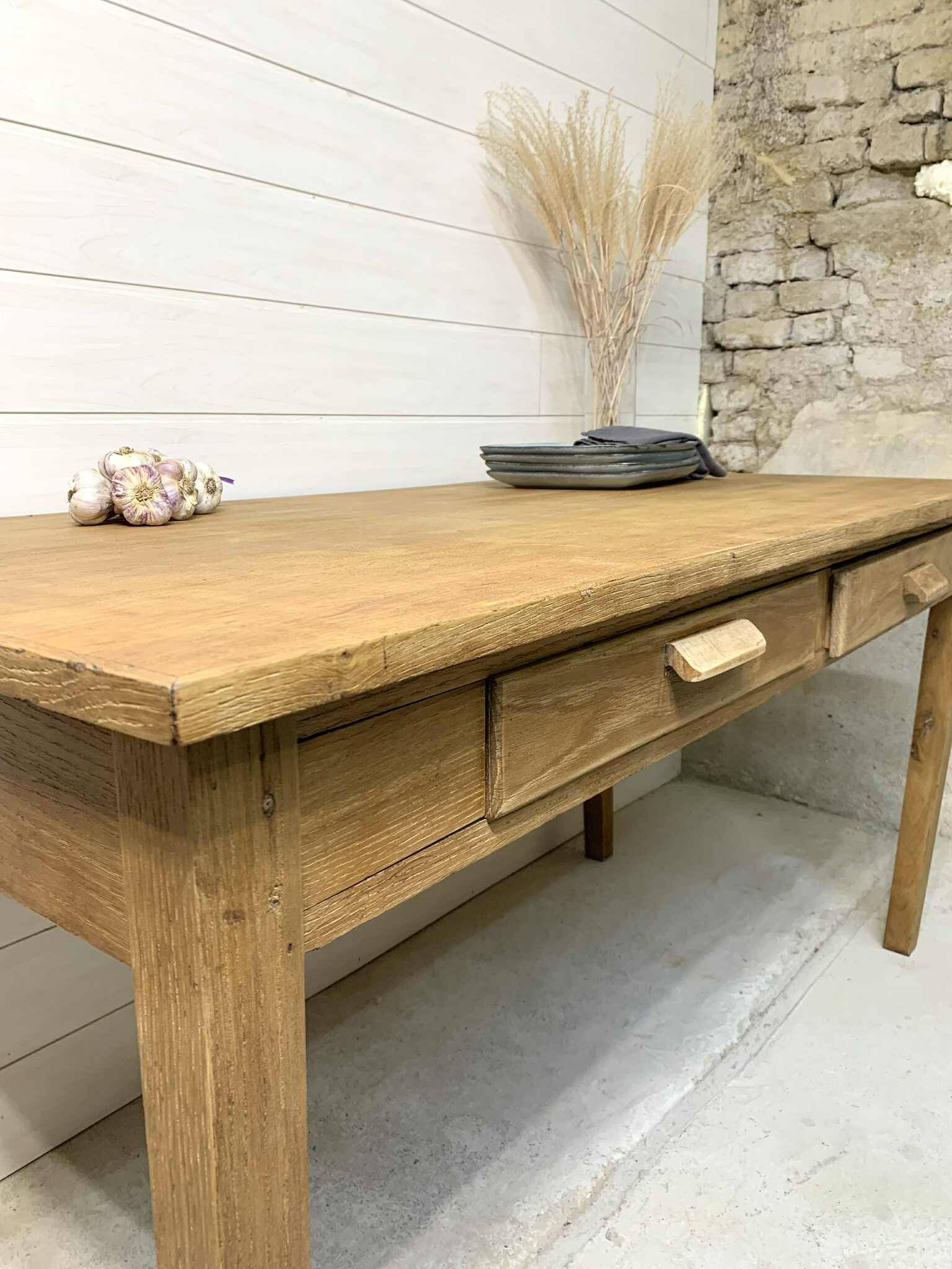 6-person solid wood farmhouse table