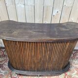 Comptoir de bar en rotin des années 1960