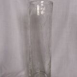 Bubble glass cylinder vase