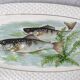 Plat à poisson Gien années 50