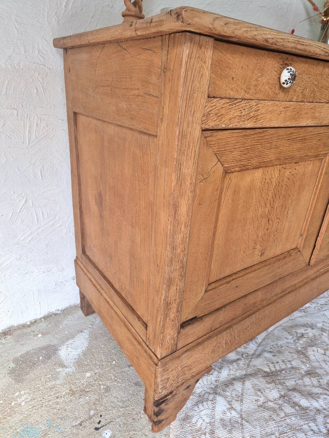 Vintage solid oak sideboard