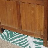 Small oak display case, old glass