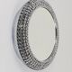Round Wall Mirror in Bakalowits Style with Faceted Crystal & Chrome Lighting, 1960s