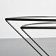 Dardo coffee table in glass and metal by OMA, Italy, circa 1980.