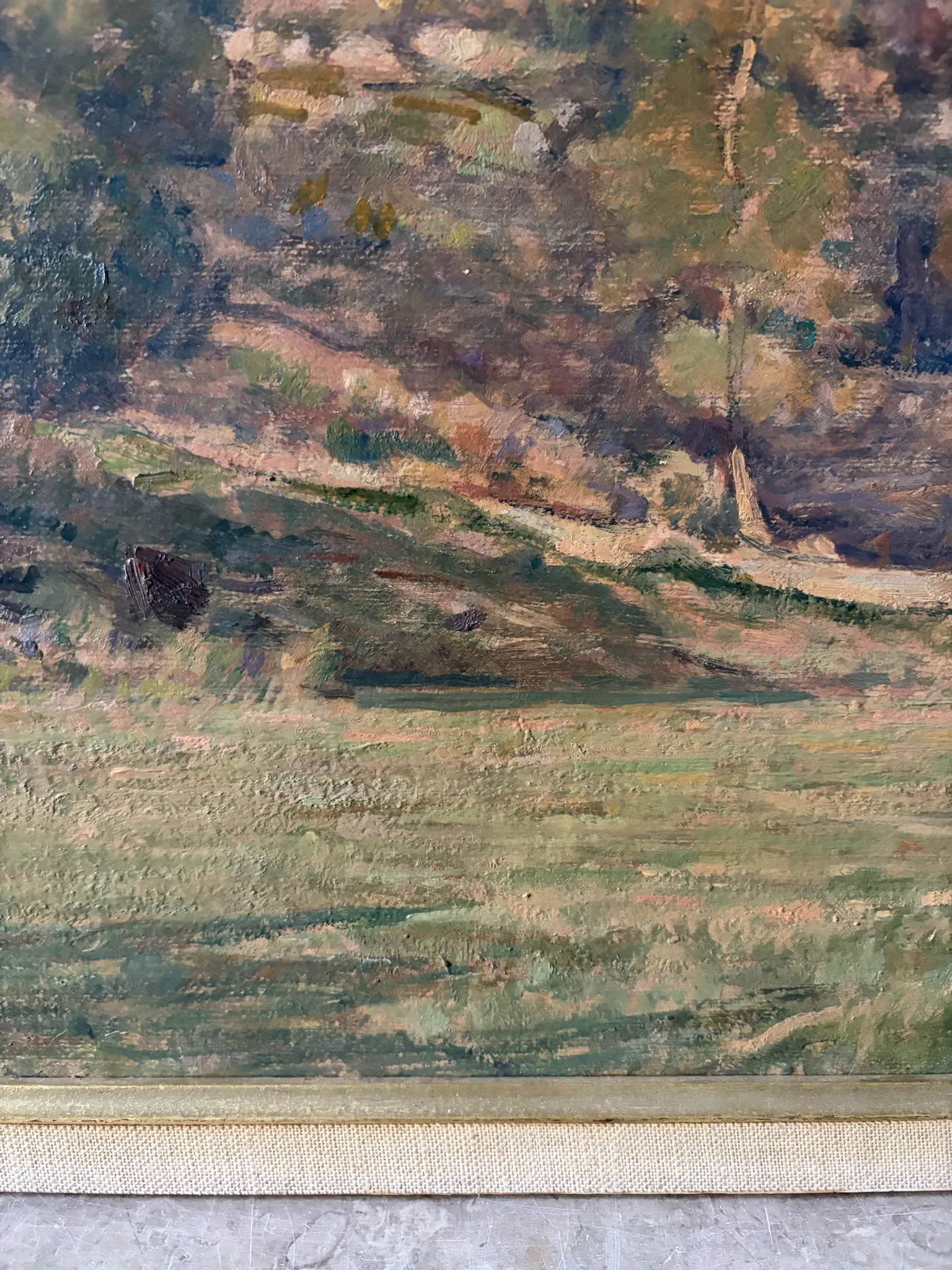Landscape with cows, signed Abel Gay.