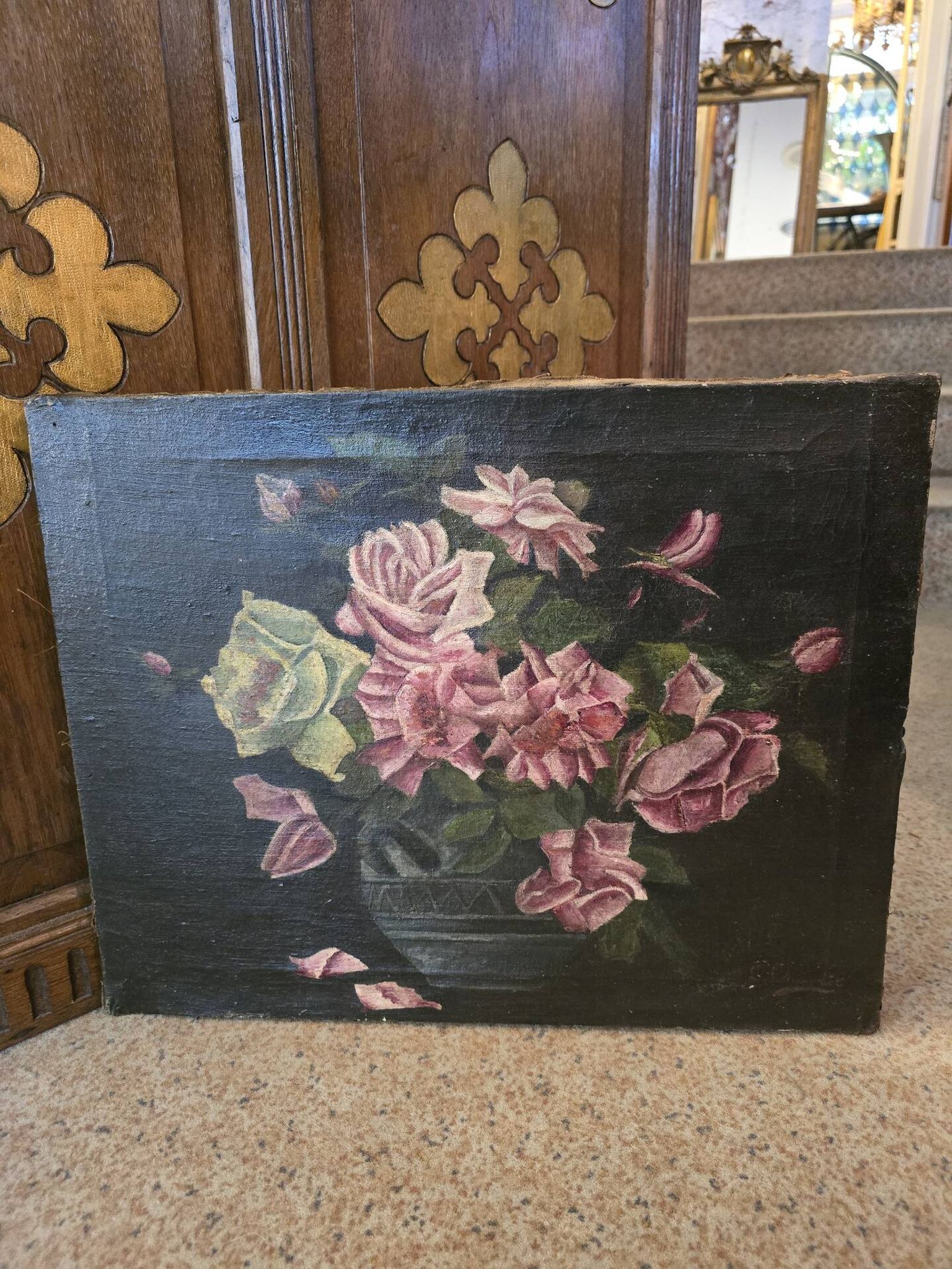 Huile sur toile bouquet