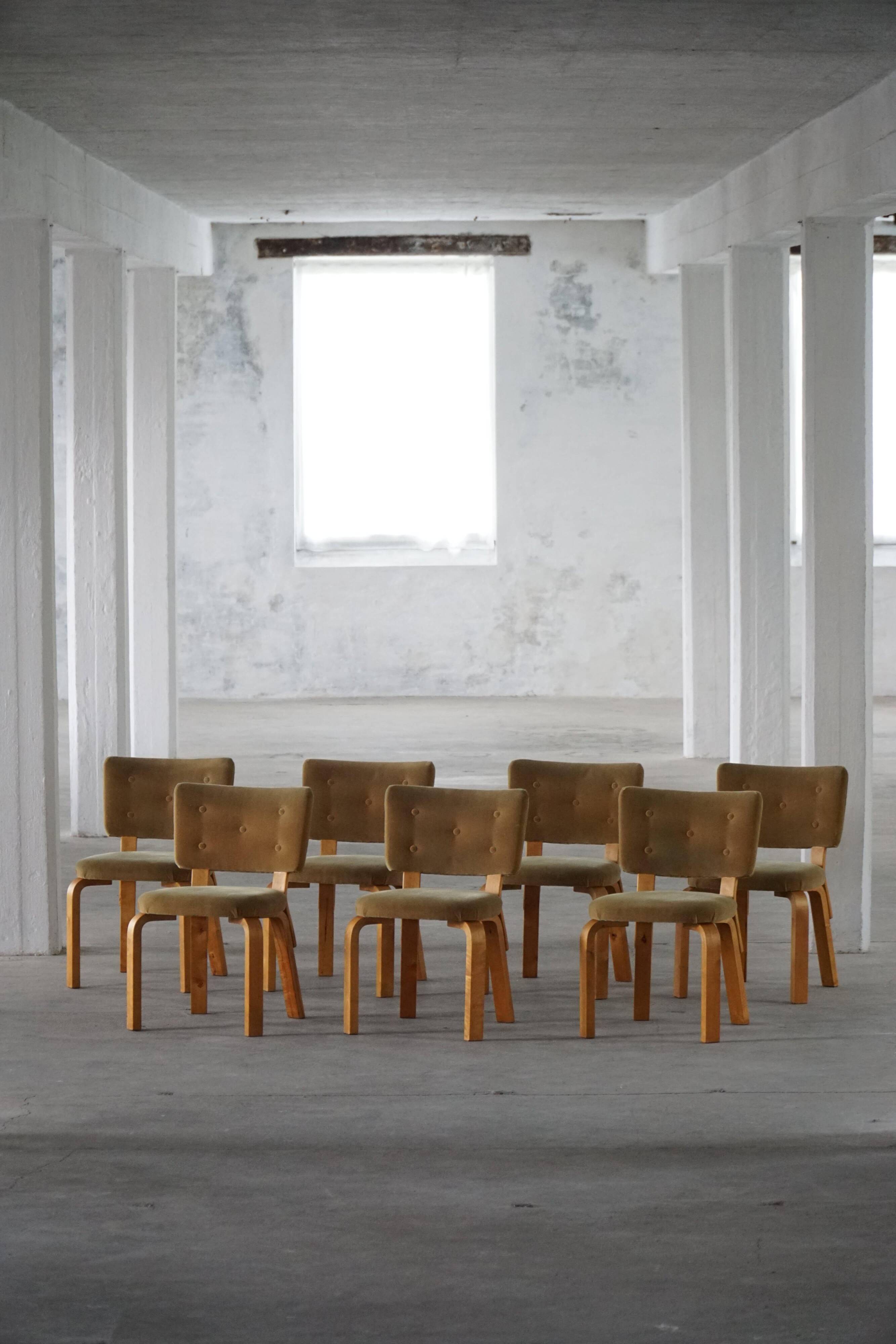Set of 7 dining chairs model 62, Alvar Aalto for Artek / Hedemora, Sweden, 1950s