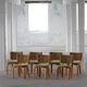 Set of 7 dining chairs model 62, Alvar Aalto for Artek / Hedemora, Sweden, 1950s