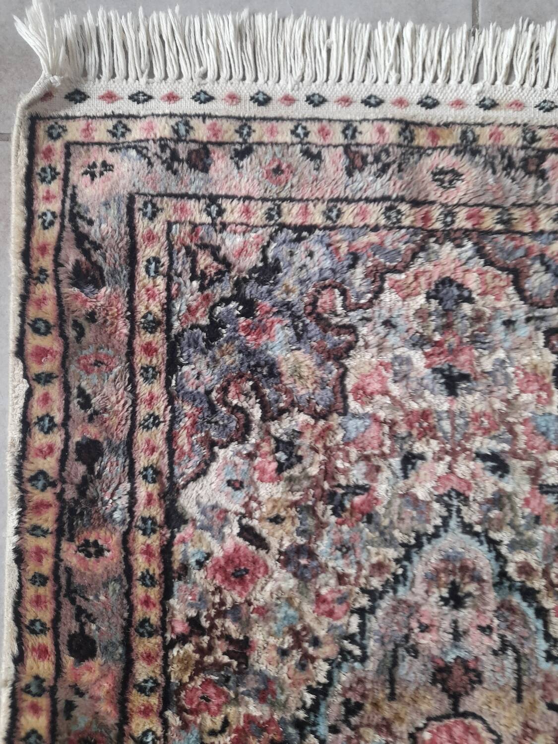Pair of handmade oriental rugs 98x65cm