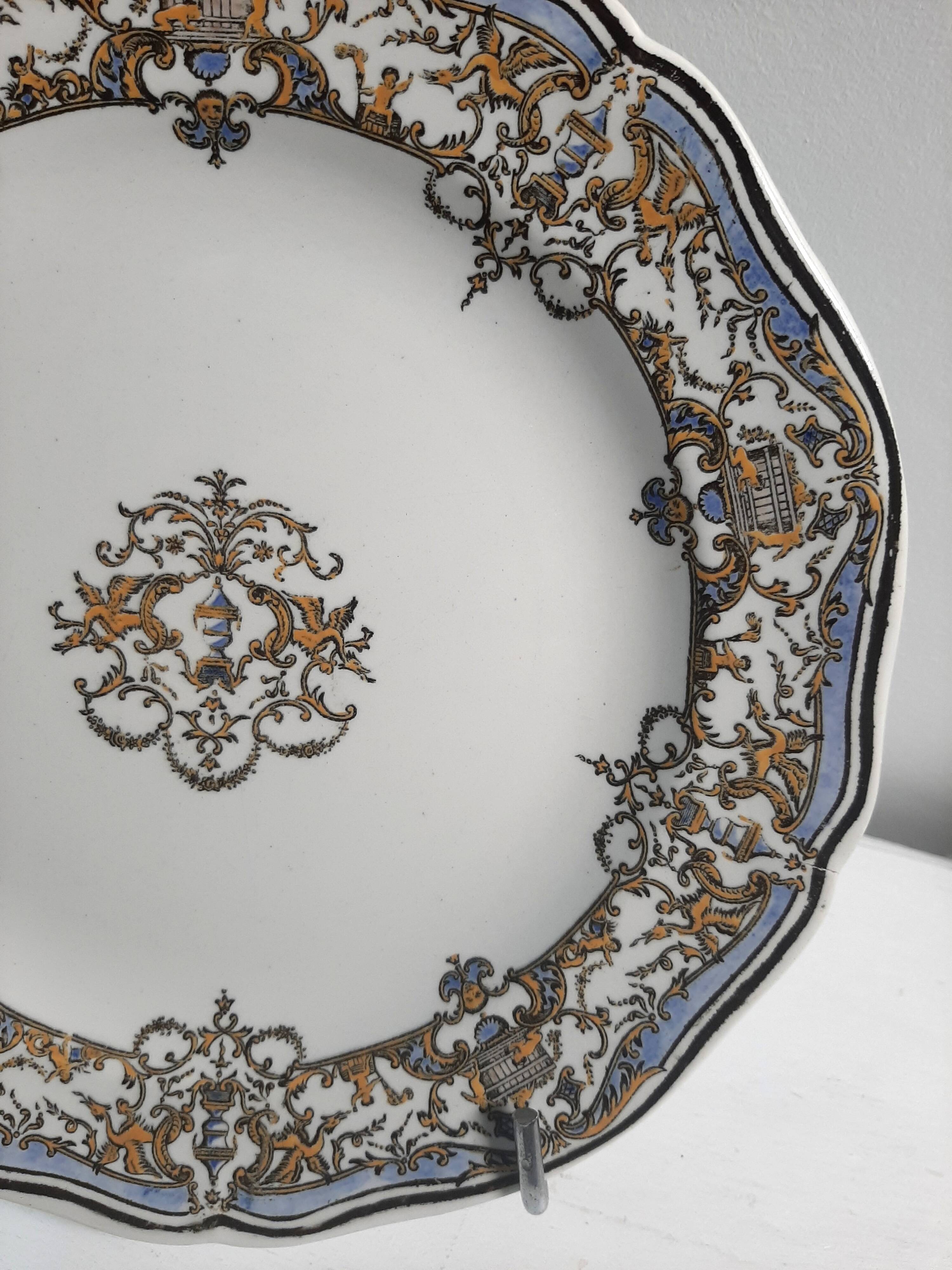 Assiette Gien décor Dionysos