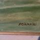 Oil Painting on Canvas Tuscan Landscape Panorama Signed P. Ciampini