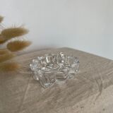 Small vintage glass and sheet shaped pocket tray