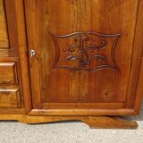 Large and antique solid walnut sideboard