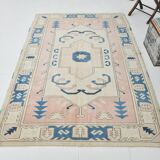 5x7 Peach & Blue Contemporary Vintage Rug, 154x226Cm SK22969