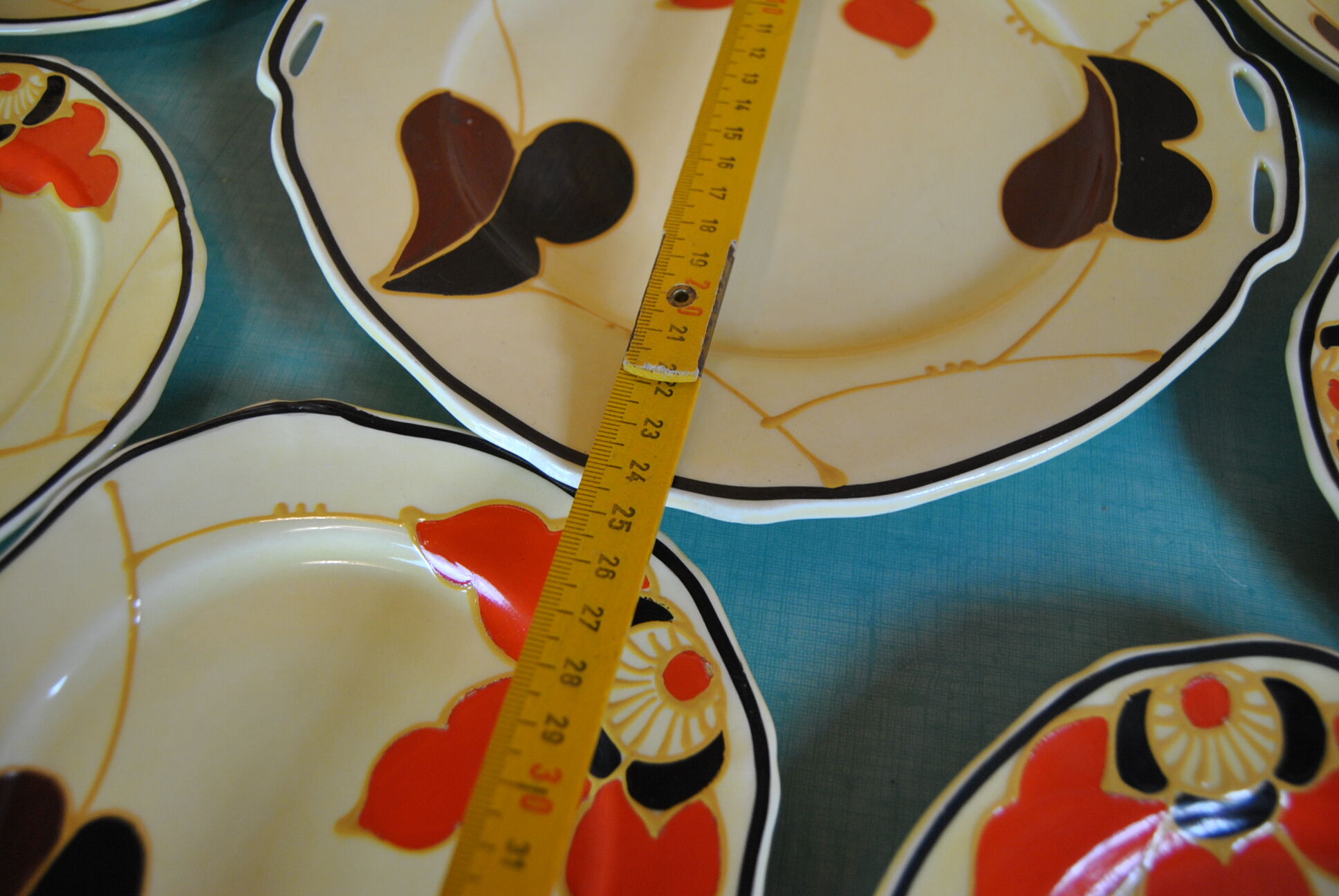 Hand-painted cake set 1960s/70s