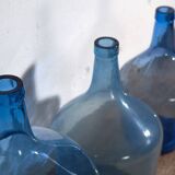 Anciennes damajuanas bleues (vers 1920). Ensemble 3 pièces #3
