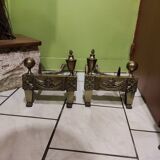 Pair of bronze andirons from the Empire period
