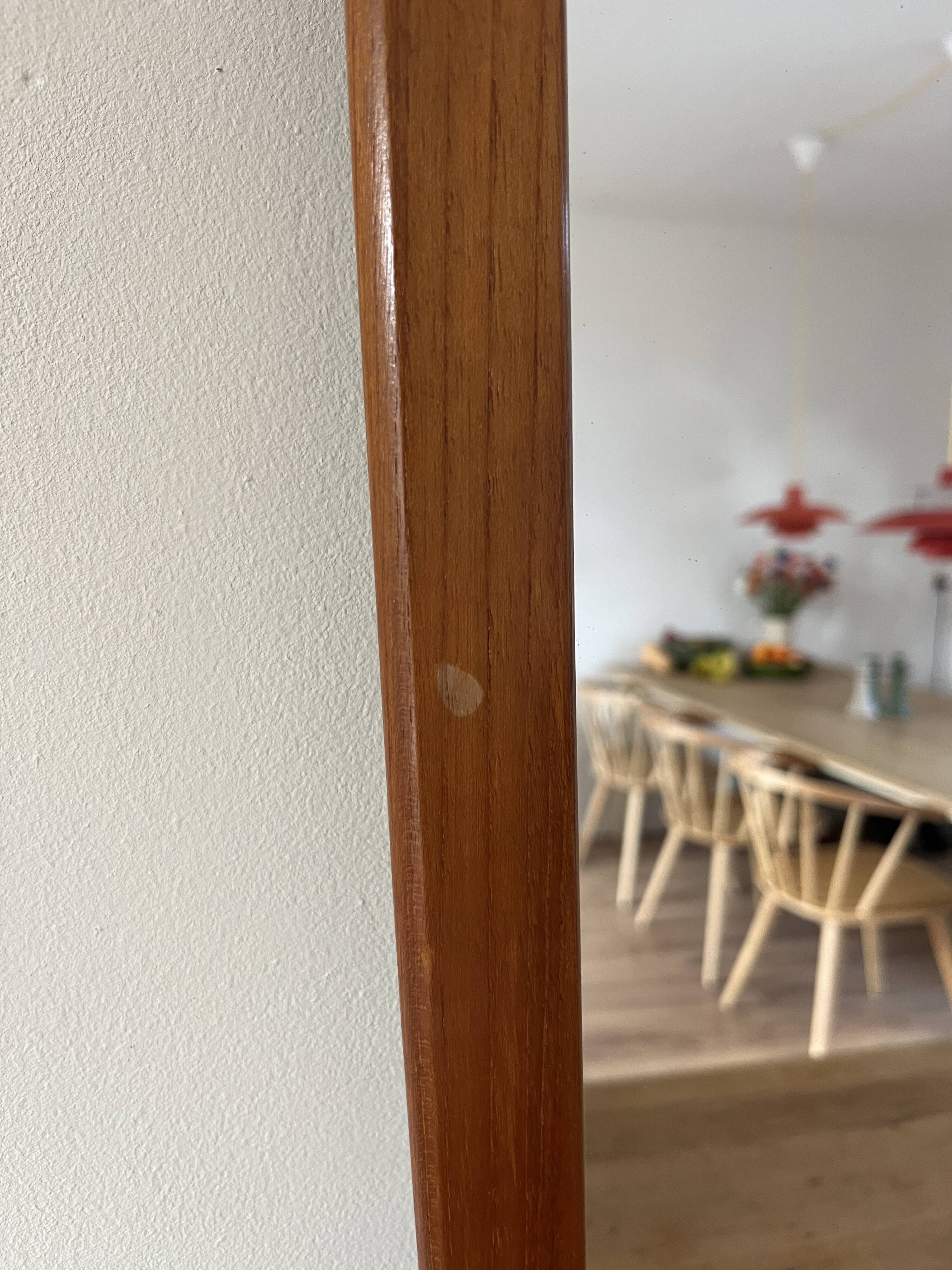 Vintage Danish teak mirror - beautiful edges