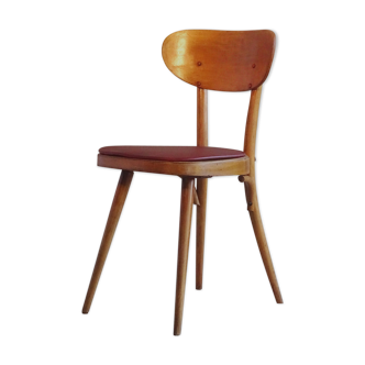 Baumann skai, foot compass zone 1955 Scandinavian vintage Chair