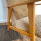 Pair of Manucere armchairs with vintage compass legs