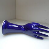 Vintage blue ceramic hand