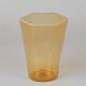 Set of six hexagonal Murano glass glasses handmade by Carlo Scarpa.