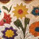 Vintage Enamelled Brass Fruit Bowl – Floral Centrepiece with Edge Fe
