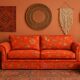 Vintage sofa bohemian style Terracotta flowers