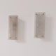 Pair of vintage wall lights, frosted perspex and brass, France 1960.