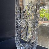 Cylindrical vase – handmade cut crystal