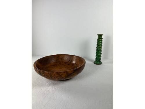 Large plate made of thuya root, Morocco, 1980s, Ø70 cm