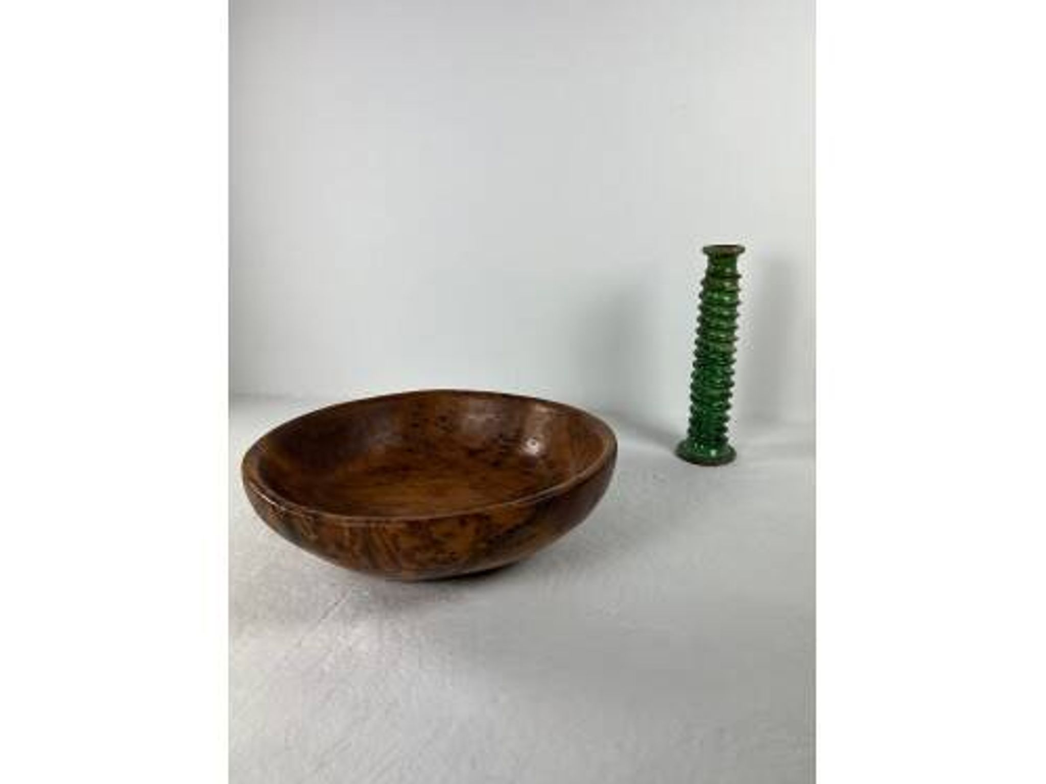 Grand plat en racine de thuya, Maroc, années 80, Ø70 cm