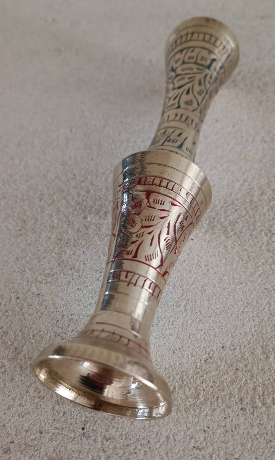 Brass soliflore vase