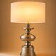 Large sculptural lamp in brushed aluminium in the style of Delmas, 1970s.