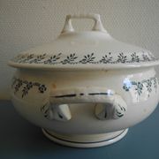 old vegetable soup tureen Terre Fer Choisy Roi antique French dish