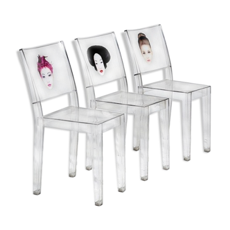 Lot 3 chaises La Marie par Philippe Starck pour Kartell