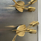Paire d'appliques murales danoises en laiton Mcm par Fog & Mørup