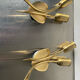Pair of danish  mcm brass wall lamps sconces by fog & mørup