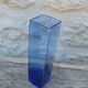 Vase vintage en verre bleu