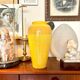 Yellow glazed ceramic vase