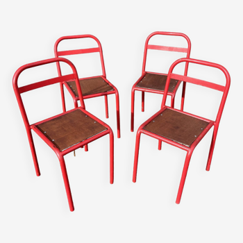 Set of 4 Tolix bar bistro chairs