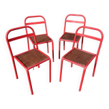 Set de 4 chaises Tolix bar bistrot