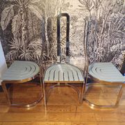 Set 3 chaises repas Allmilmö métal chromé