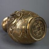 Chinese dragon brass vase, 1920