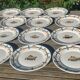 Set of twelve flat plates - Vintage Badonviller model DOC 30s/40s